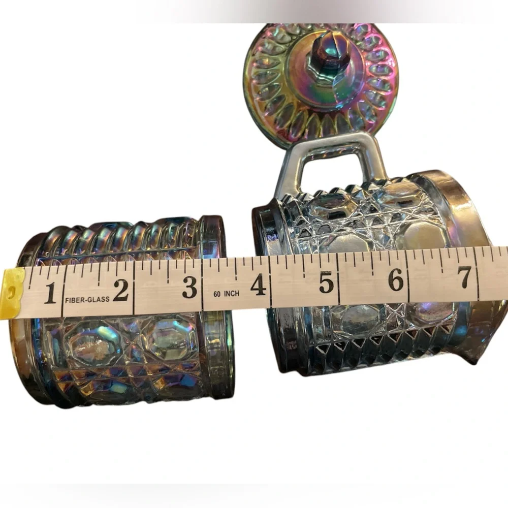 Vintage Indiana Glass Windsor Royal
Brighton sugar bowl with a lid and creamer. - Picture 6 of 7